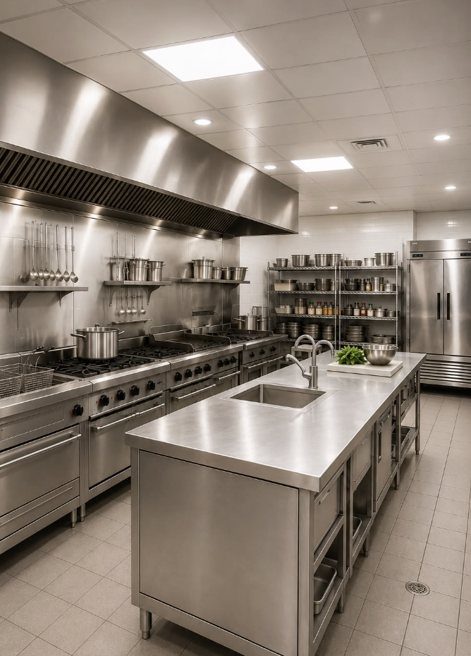 PHOTO 1 — Cuisine professionnelle équipée